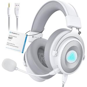 EKSA Cuffie Gaming, E900Pro Cuffie PS5 con audio surround 7.1 e microfono con cancellazione del rumore, Jack Audio USB & 3,5mm, Cuffie PC super leggere con luce LED per PC/Mac/Switch/PS4/PS5/Xbox One