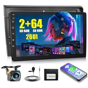 Inefala 2G+64G Android Autoradio per Fiat Bravo 2008-2013, 9" Touchscreen Stereo Auto Bluetooth con Wireless Carplay & Android Auto GPS/WiFi/RDS/FM Mic Retrocamera