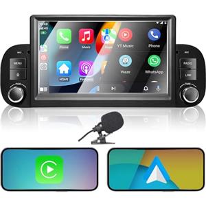 Liulbobu [Alta Potenza] Liulbobu Autoradio per FIAT Panda 2013 2014 2015 2016 2017 2018 2019 2020 con 7" Touchscreen Autoradio Wireless Carplay & Android Auto,Bluetooth Mirror Link/RDS AM/FM/USB/DSP