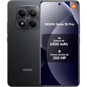 XIAOMI REDMI Note 15 Pro 4G Smartphone da 12+512GB, Batteria da 6500 mAh, Fotocamera da 200 MP, Display AMOLED FHD+ da 6,77 pollici, Nero