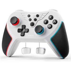 LATEC Controller per Switch/Switch 2, Controller Switch Wireless per Switch Lite con Joystick Hall/Pulsante Programmabile/ASSE Giroscopico/Vibrazione Regolabile/Funzione Turbo/Cattura Schermo