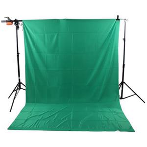 Jectse Fondale Green Screen Fotografico, Sfondo GreenScreen Virtuale di Grandi Dimensioni con 4 Morsetti, Tenda GreenScreen in Cotone Poliestere per Riprese Video in Studio (1x2