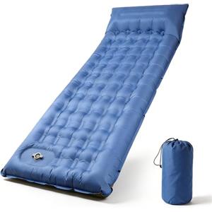 DoXtreme Materassino Campeggio Singolo Ultraleggero 1.1kg - Materasso Gonfiabile 193x68x14cm con Cuscino 17cm, Struttura Antiscivolo, TPU Antiforatura, Fodera Pongee - per Tenda, Trekking, Spiaggia, Regalo