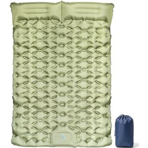 DoXtreme Materasso Campeggio Autogonfiante Doppio Ultraleggero 1,65kg - Letto Gonfiabile Matrimoniale 203x123x10cm con Cuscino 15cm Struttura Sospesa TPU Antiforatura - per Campeggio Trekking Spiaggia Ospiti