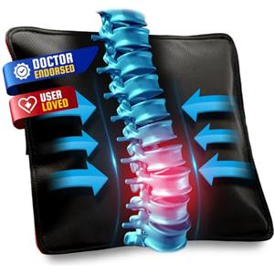 AJUVIA - Cuscino protettivo per la schiena per sollievo dal dolore rapido in 3 secondi, 6 in 1, ortopedico per sedia da ufficio e seggiolino auto