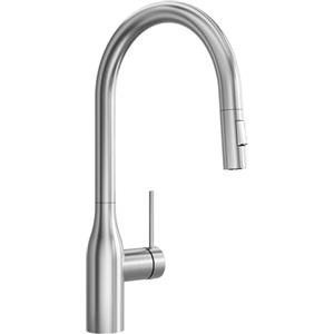 CECIPA Rubinetto Cucina Estraibile con 2 Getto, Arco Alto Miscelatore Cucina con Doccetta Estraibile, Rubinetti Lavello Girevole a 360° con Doccetta, Miscelatore in Acciaio Inox