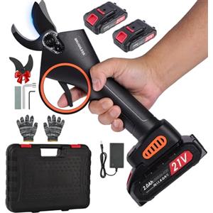 Nexalite Forbici Potatura a Batteria 30mm，Cesoie Elettriche Professionali con 2×2.0Ah Batterie, Forbici da Potatura a Batteria SK5 per Giardino, Frutteto, Ulivi, Viti