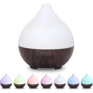 flintronic Diffusore di Oli Essenziali, Con LED a 7 colori, 100ml Ultrasuoni Diffusore di Aromi Umidificatore Ambiente, per Camera da Letto, SPA, Ufficio, Neonato