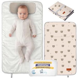 VALVANI Fasciatoio Portatile Neonato Impermeabile Pieghevole Lavabile per Lavatrice Cambio Pannolino Neonati Accessori Idea Regalo Nascita Neo Mamma Regali Baby Shower Bimbo Bimba Unisex Changing Mat Valbaby