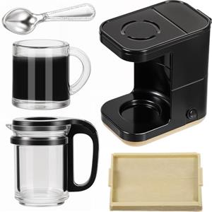 AOZUO 4 pezzi, macchina da caffè in miniatura, 1:12, mini macchina da caffè, in plastica, per casa delle bambole, decorazione 1:12, gioco di ruolo per casa delle bambole