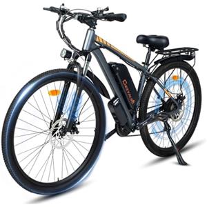 TIGUOWISH Bici Elettrica Uomo Adulti 29" - 250W, Batteria 48V 18.6Ah, Autonomia 50-90km, 25km/h, 21 Marce, Sospensione Idraulica - Ideale per Città e Montagna