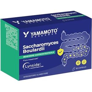 YAMAMOTO RESEARCH Saccharomyces Boulardii - Integratore Vegano di Probiotici in 30 Capsule per l'Equilibrio della Flora Intestinale