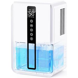 CURVAOP Deumidificatore Casa con 2500ml, Deumidificatore Casa Muffa Controllo Umidità & Modalità Sonno & 3 Velocità, Timer 6 a 48 Ore, Comando Touch e Luci RGB e Protezione Antitraboccamento (800 ml/Giorno)