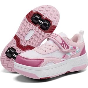 YINGCSM Scarpe con Rotelle Scarpe Pattini Bambino Bambina Scarpe con Rotelle 4 Rotelle a Scomparsa Scarpe Sportive