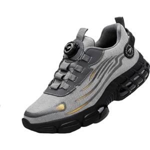 Yunrui Marno Scarpe Antinfortunistiche S3, Calzature Sicurezza Puntale Acciaio, Impermeabili e Leggere, per Cantiere, Magazzino, Officina (Grigio, Adulto, 41, Numero, Sistema Taglie Calzature EU, Media)