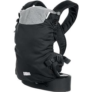 Chicco Skin Fit, Marsupio per Neonati Ergonomico, Per Bambini da 0 Mesi a 9 kg, Regolabile, Ottimo per le Anche dei Bebè, con Spallacci Incrociati e Imbottiti, Cintura Addominale, Con Cappuccio, Nero