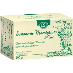 ESI Sapone di Marsiglia Aloe 200g - Ipoallergenico e Delicato con Olio d'Oliva