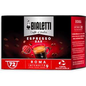 BIALETTI Capsule Caffè Roma - 72 pz, Gusto Equilibrato e Persistente, 50% Arabica e 50% Robusta