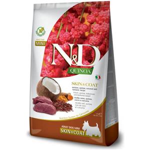Farmina N&D Dog Mini Quinoa Skin & Coat Cervo, Alimento Completo per Cani Adulti, 800g