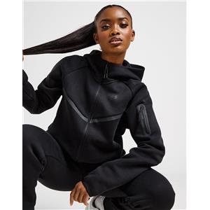 Nike Womens Nike Felpa con Cappuccio Tech Fleece - Nero, nero