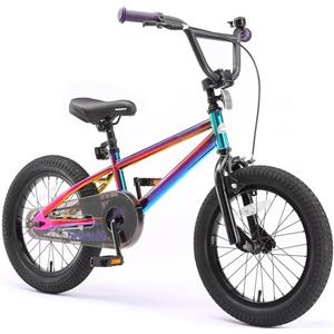 BIKESTAR Bicicletta bambini 4-5 anni da 16 pollici ★ Bici per bambino et bambina BMX con freno a retropedale et freno a mano ★ Nero & Blu