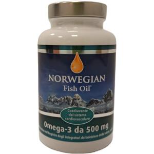 Norwegian Fish Oil Omega 3 - Integratore Alimentare 180 Capsule con 500 mg di Omega-3 e 18% di EPA