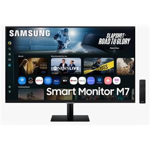 Samsung Smart Monitor M7 (S32FM702), Flat 32'', 3840x2160 (UHD 4K), Smart Hub con AI, Office 365, Gaming Hub, Speaker Integrati, Telecomando, WiFi, HDMI, USB-C