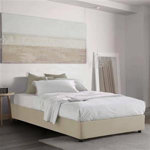 Talamo Italia - Letto piazza e mezza Gaia, Letto contenitore con rivestimento in tessuto, 100% Made in Italy, Apertura laterale, con materasso Cm 120x190 incluso, Blu