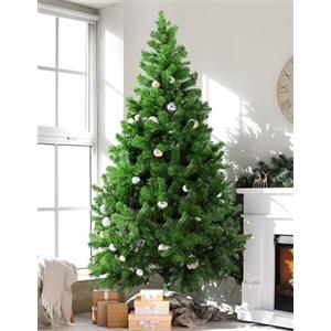 Dmora - Albero di Natale 120 cm Riccardo, Pino artificiale, Albero effetto reale, Alberello natalizio extra folto, 70x70 h120 cm, Verde