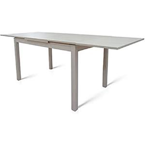 Dmora Sala da Pranzo Estensibile, Tavolo Moderno con allunghe, Consolle allungabile, cm 80x130/210h76, Colore Bianco frassinato