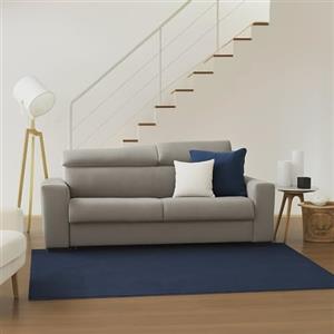 Dmora Talamo Italia - Divano fisso 2 posti Alexandra, Sofà in tessuto imbottito, Poggiatesta regolabili e Braccioli slim, 100% Made in Italy, Cm 180x95h85, Tortora