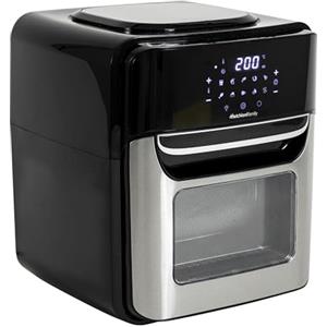 Melchioni Family | Friggitrice ad Aria Smart VIRGINIA, Capacità 12L, Timer 1/90 minuti, con Wifi Compatibile con Google e Alexa, Air Fryer Multiprogramma con App, 80-200°, 1700 W, Colore Nero