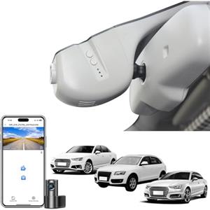 MANGOAL 4K+1080P Dash Cam Auto Fronte/Retro, Aspetto OEM Dashcam, Personalizzata per Audi (Modello B Grigio) A4 A6 Allroad A3 A5 A6 Q5 A8 S8 A7 S5 Q3 S3 S7, Sensore G, WiFi & App, Scheda da 128 GB