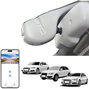 MANGOAL 4K UHD 2160P Dash Cam Auto, Aspetto OEM Dashcam, Adatta per Audi (Modello B Grigio) A4 A6 Allroad A3 A5 A6 Q5 A8 S8 A7 S5 Q3 S3 S7, Registrazione in loop, Sensore G, WiFi & App,Scheda da 64 GB