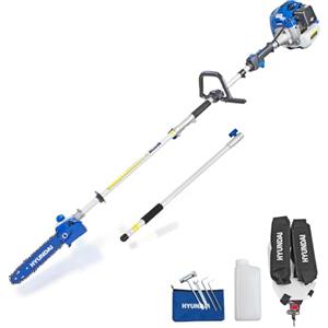 Hyundai Sega a benzina a lunga portata da 52 cc, potatore/motosega, barra da 26 cm e portata fino a 2,7 m, antivibrazione, albero triplo diviso