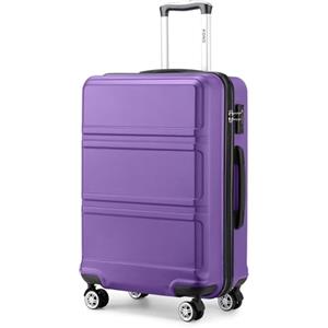 KONO Valigia Media 65cm Rigida ABS Trolley da 24 pollici Leggero e Resistente con 4 Ruote Rotanti Valigie, Viola