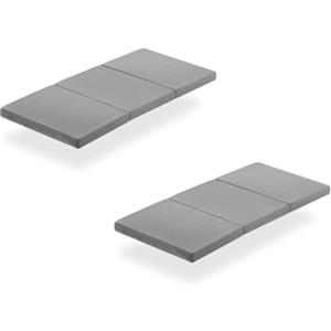 DREAMDI Lot X2 Materasso per lettino da viaggio pieghevole 120 x 60 cm, materassino in schiuma, 5 cm di spessore, pieghevole, materasso parco culla, 3 pezzi