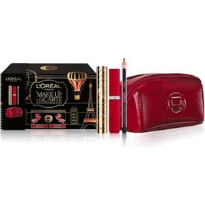 L'Oréal Paris Cofanetto Make-Up à La Carte: Mascara Panorama, Rossetto Liquido Matte e Matita Occhi con Beauty Case in Vernice Bordeaux