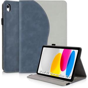 Succtopy Cover per iPad 11 Generazione A16 11 Pollici 2025/iPad 10 Generazione 10.9 Pollici 2022 Custodia in Pelle PU con Funzione di Supporto Protettiva Case con Portapenne Blu