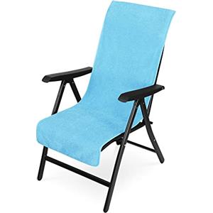 JEMIDI Copertura Sedia Esterno - Fodera Sdraio Giardino - Rivestimento Sedie Schienale Alto - Coprisedie Spugna - Telo Mare Bambino Cotone - 130x60 cm