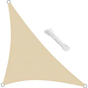 swift Vela Ombreggiante Triangolare 3x3x4,25 m Permeabile Protezione Anti Raggi UV Tenda a Vela, Telo Tenda da Sole a Vela per Esterno, Giardino & Gazebo, Beige
