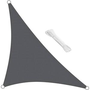 swift Vela Ombreggiante Triangolare 3x3x4,25 m Permeabile Protezione Anti Raggi UV Tenda a Vela, Telo Tenda da Sole a Vela per Esterno, Giardino & Gazebo, Antracite