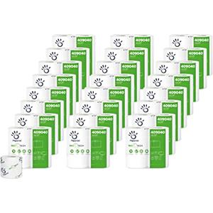 Papernet Bio Tech - Carta Igienica, 24 Confezioni da 4 Rotoli in Pura Cellulosa da 27,5 m Ciascuno, Combatte Naturalmente i Batteri Patogeni, 2 Veli, 250 Strappi da 9,5x11cm