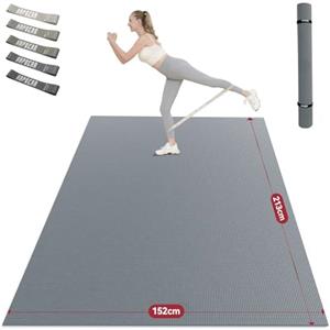 HAPBEAR Tappetino per Esercizi Extra Large - 213×152×0.8cm, Antiscivolo, Ultra Resistente, Spesso per Pavimenti Della Palestra di Casa Cardio, Tappetino per Yoga per Fitness