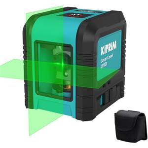 Kiprim Livella Laser Autolivellante, Kiprim LV1D Cross Livella Laser Modulo Doppia Linea Verticale/Orizzontale Laser, IP54 Antipolvere, Impermeabile, Anti-Goccia da 1 m, ±4° Livellamento Automatico