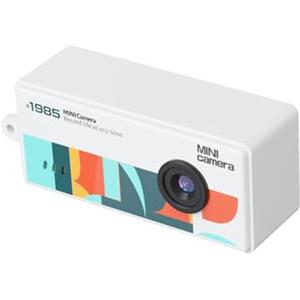 VBESTLIFE Piccolo Portachiavi per Fotocamera Digitale, Schermo da 0,96 Pollici Videocamera retrò 1080P con 5 Filtri Obiettivo Grandangolare da 130°, Foto da 12 MP per la Registrazione di (WHITE)