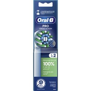 Oral-B Pro Cross Action - Testine di Ricambio 2 Pezzi per Spazzolino Elettrico con Setole a Forma di X