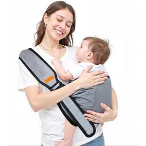 CAIXINYI Fascia Neonato,Fascia Porta Bebe leggero e traspirante,Fascia per marsupio design ergonomico,Marsupio Neonato regolabili,adatto a neonati e bambini piccoli da 3 a 36 mesi,portata fino a 20 kg (nero)