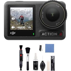 DJI Osmo Action 4 Combo Bundle Standard Cam Impermeabile 4K/120fps con Sensore 1/1.3", Incredibili Immagini con Scarsa Illuminazione, Batteria da 1770 mAh, Prestazioni Cromatiche a 10 Bit e D-Log M