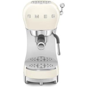 Smeg, Macchina da Caffè Espresso Manuale ECF02CREU, Made in Italy, Cappuccino System, Thermoblock, Tazze Grandi e Funzione Caffè Doppio, Made in Italy, Dimensioni Compatte, 1350W, Panna